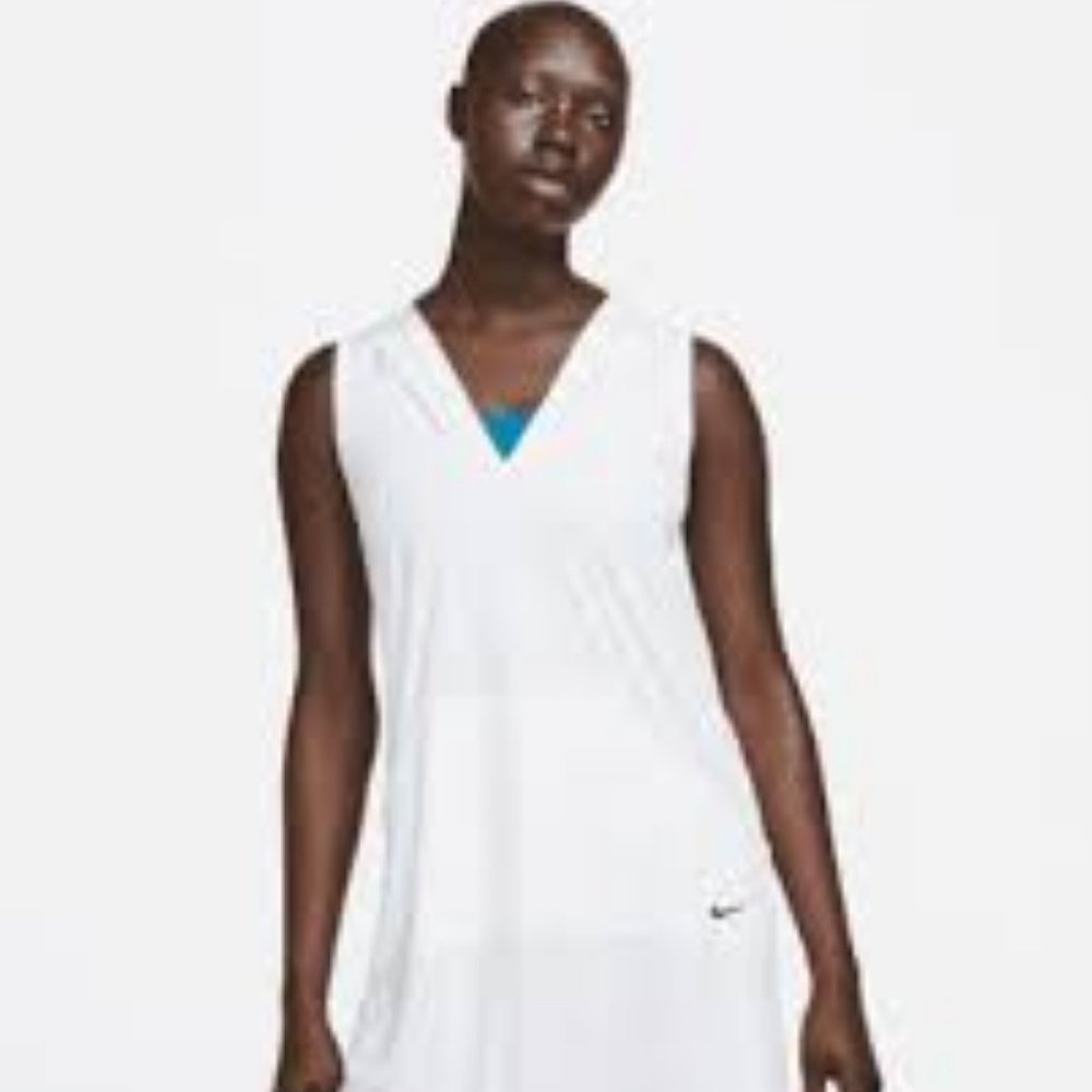 White Nike Hooded Swimsuit Cover-up